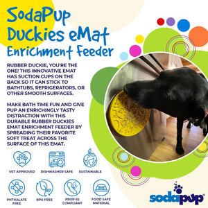 SodaPup Duckies Design Emat Enrichment Lick Mat with Suction Cups