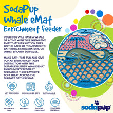 Load image into Gallery viewer, SodaPup Whale Design Emat Enrichment Lick Mat with Suction Cups