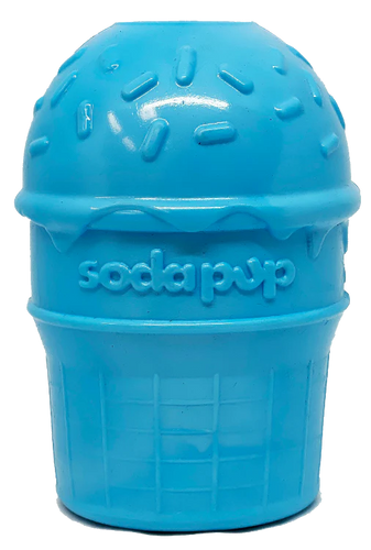 SodaPup Ice Cream Cone Durable PUP-X Rubber eDispenser Chew Toy and Treat Dispenser