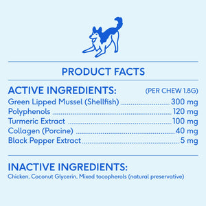 Native Pet Relief Chews, Hip & Joint Supplement For Dogs
