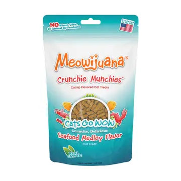Meowijuana Crunchie Munchie Seafood Medley Cat Treat