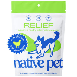 Native Pet Relief Chews, Hip & Joint Supplement For Dogs