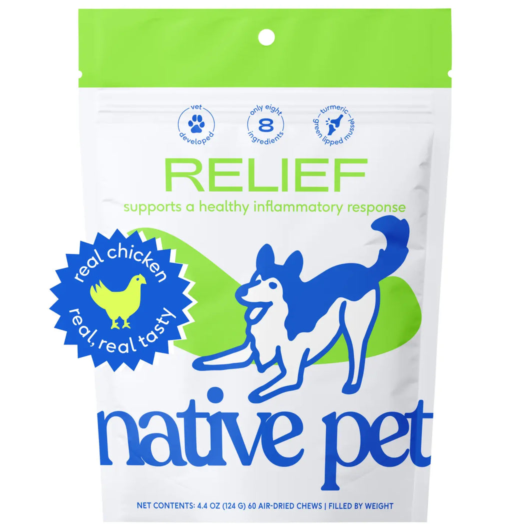 Native Pet Relief Chews, Hip & Joint Supplement For Dogs