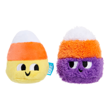 Load image into Gallery viewer, BARK Halloween Candy Corn Kids Plush Dog Toy 2pk