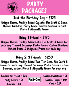 Birthday Parties (Non-Refundable Deposit Only)