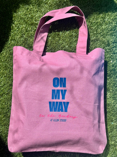 On My Way to the Barkery Purple Tote