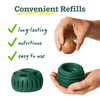 Hand holding a green garden hose nozzle with a transparent background
