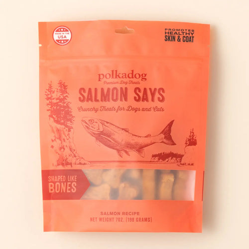 Polkadog Salmon Says (Bone Shaped) - 7oz - Dog Treats
