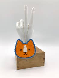 Orange Cat Felt Ornament