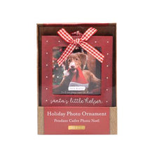 Load image into Gallery viewer, Santa’s Little Helper Holiday Photo Ornament