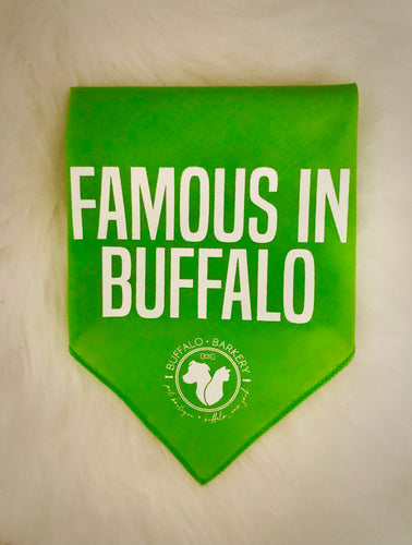 Famous in Buffalo Lime Green Bandana