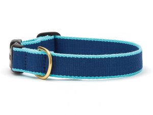 Green Market Navy with Aqua Dog Collar