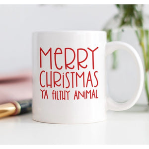 Merry Christmas Ya Filthy Animal Mug, Seasonal Holidays Cup